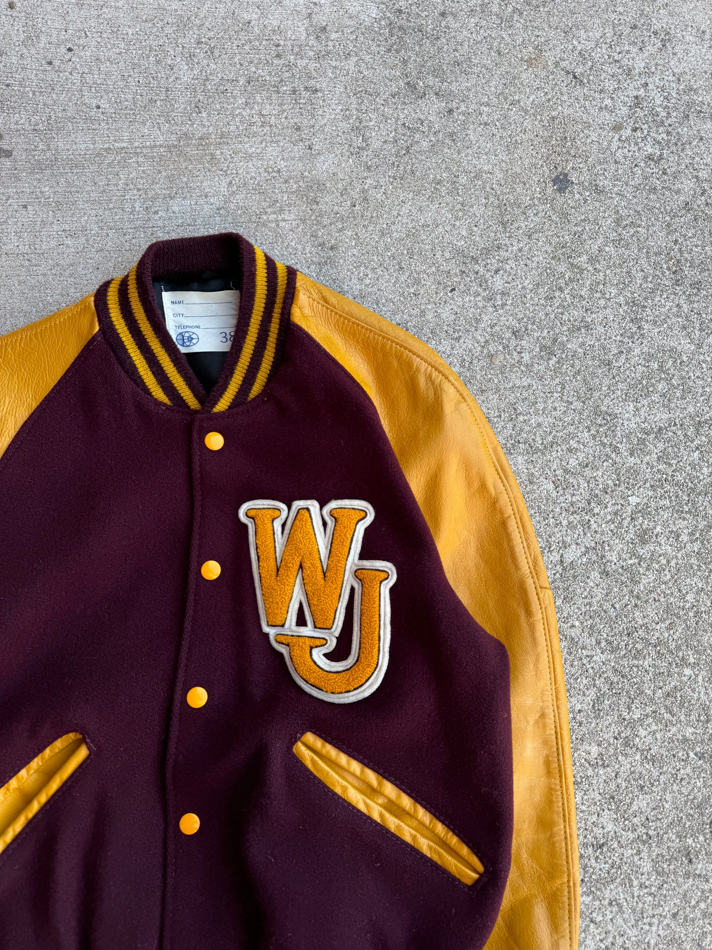 1970/80s Delong Varsity Wool & Leather Jacket