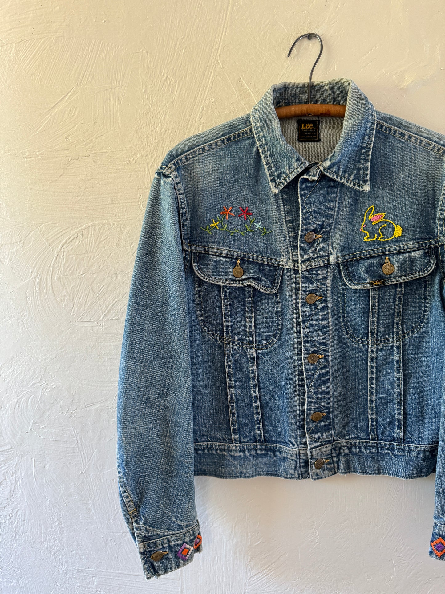 1970s Lee Sanforized Custom Embroidery Denim Jacket