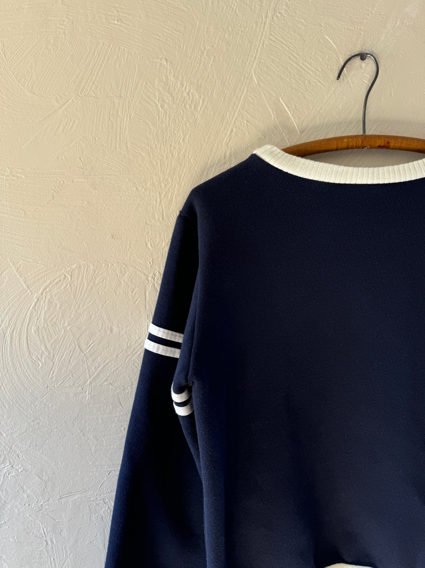 1980s Navy Two Tone Crewneck Sweater