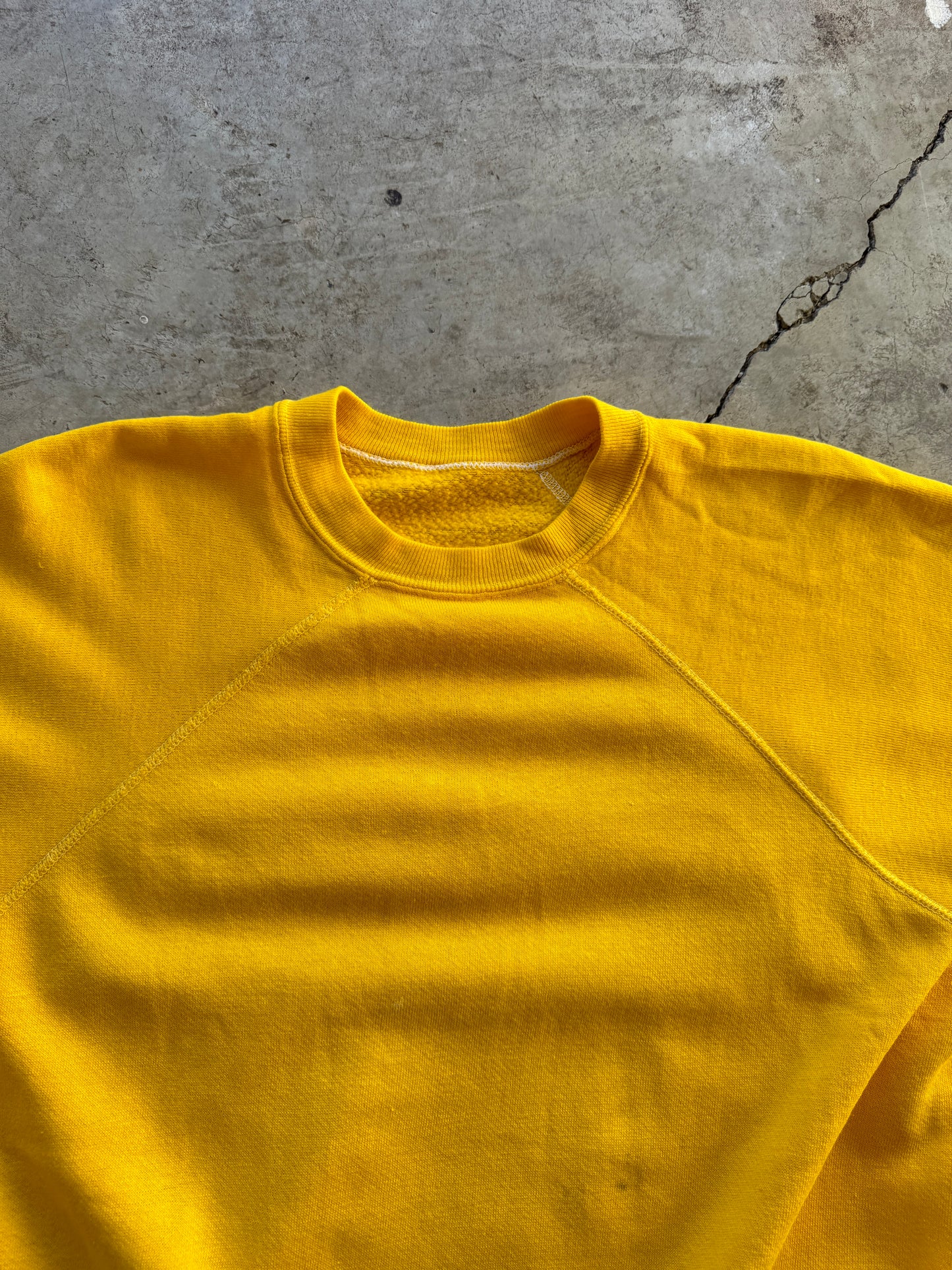 1970/80s Mustard Blank Short Sleeve Sweater