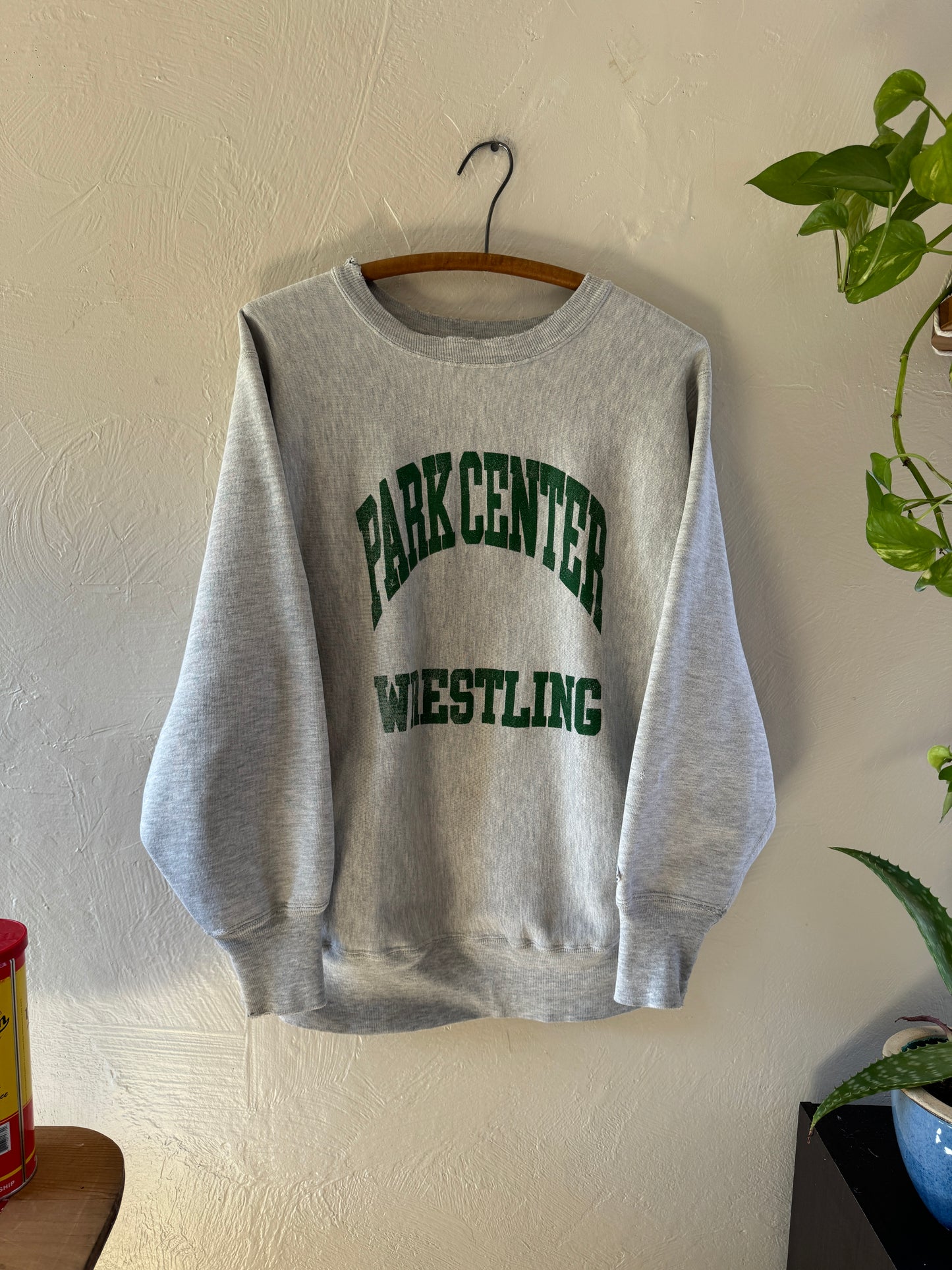 1980s Champion Reverse Weave Park Center Wrestling Sweater