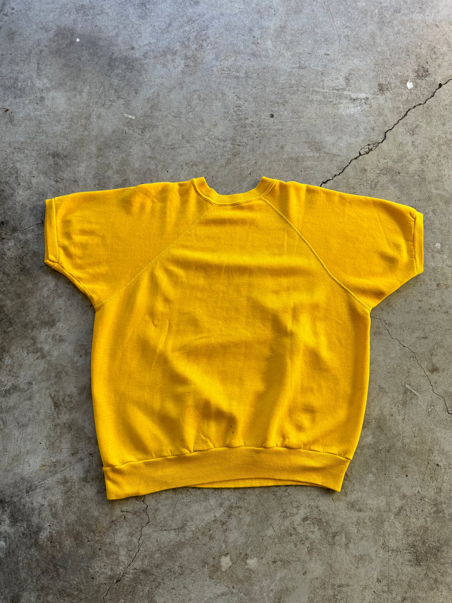 1970/80s Mustard Blank Short Sleeve Sweater