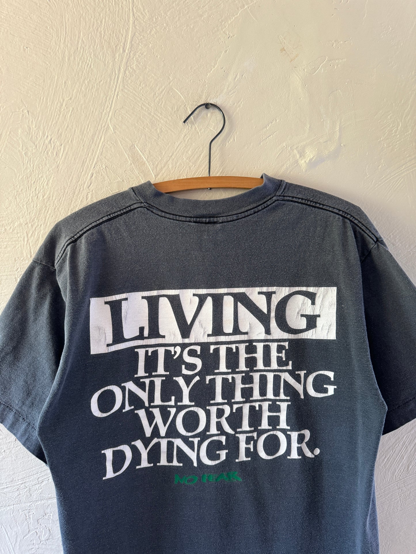 1990s No Fear Living & Dying Quote T-Shirt (2)