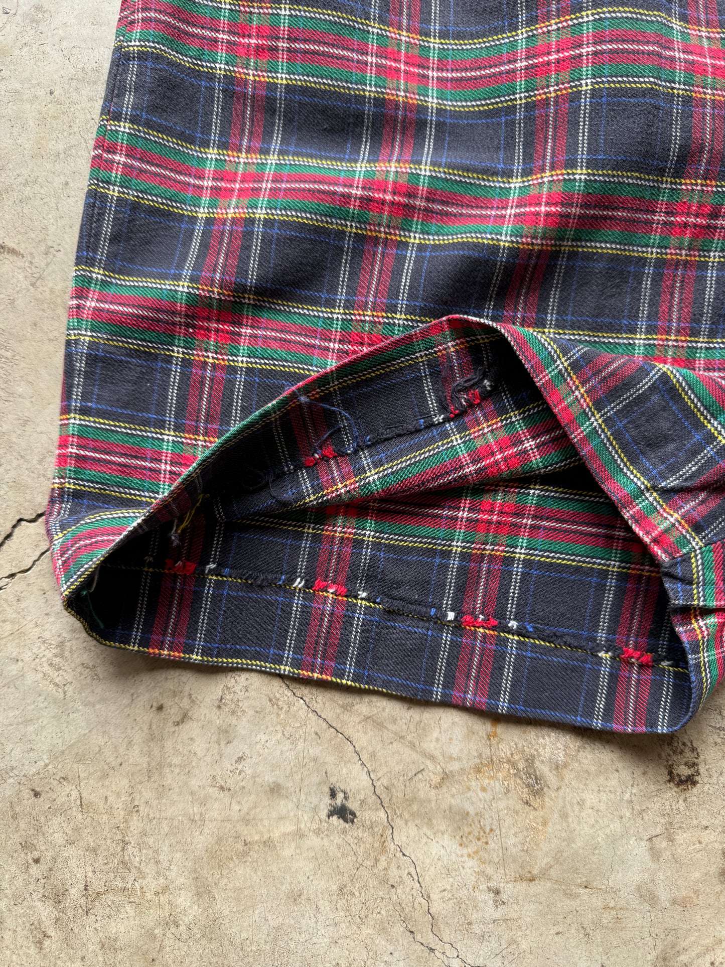 1950s Buckle Back Plaid Shorts