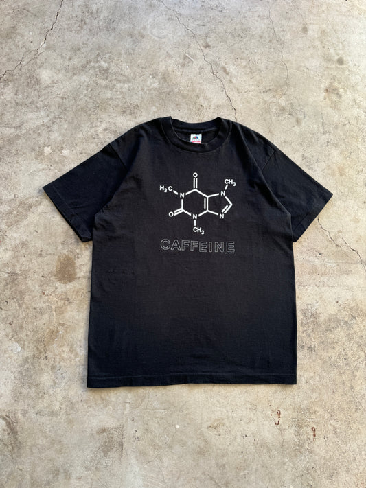 1990s Caffeine Molecule Scientific Formula Coffee T-Shirt