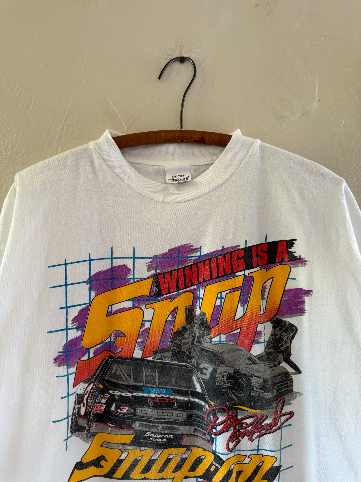 1990s Dale Earnhardt NASCAR Racing Snap On T-Shirt