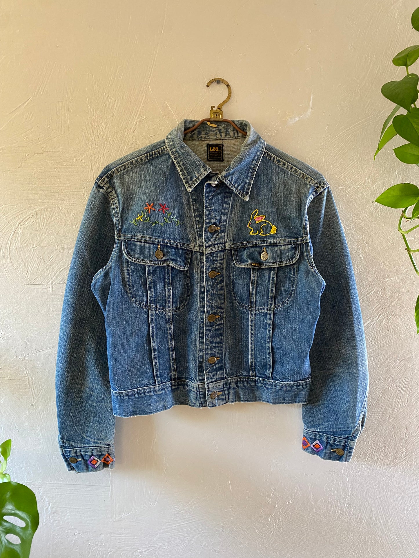 1970s Lee Sanforized Custom Embroidery Denim Jacket