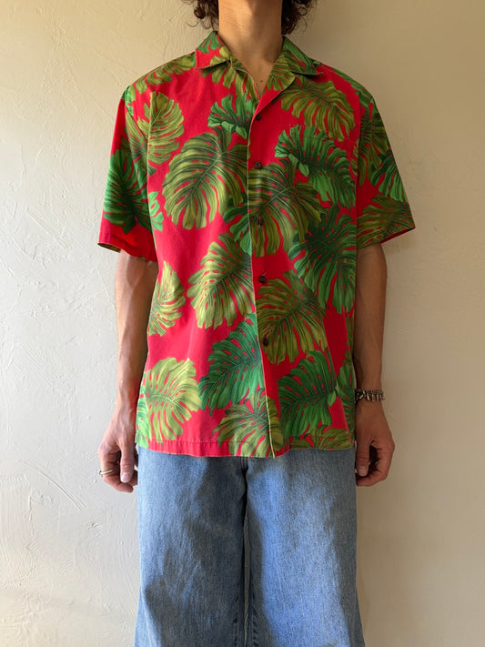 1980/90s Floral Print Hawaiian Button Up Shirt