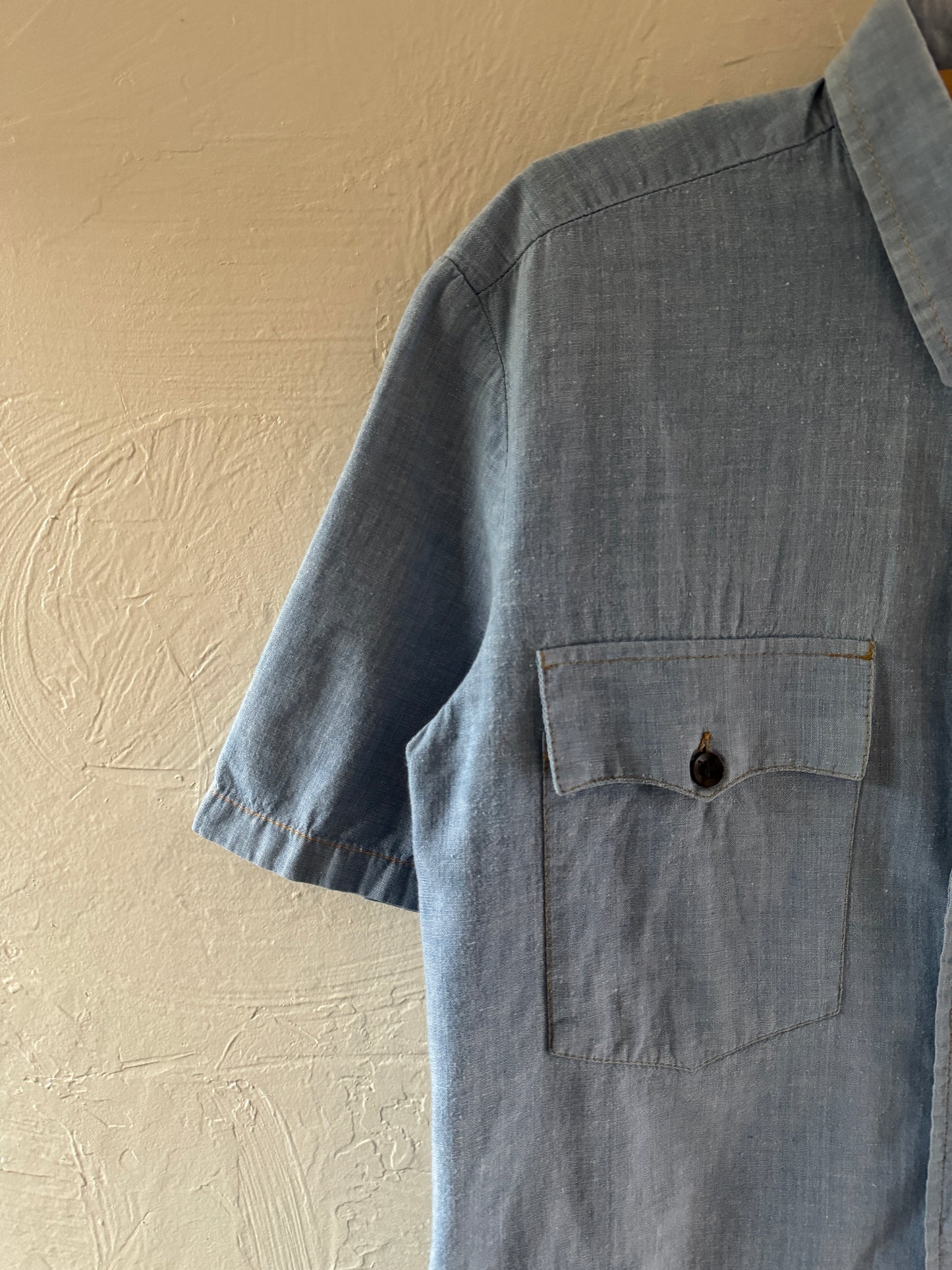 1970s Levis Orange Tab Short Sleeve Button Up Shirt