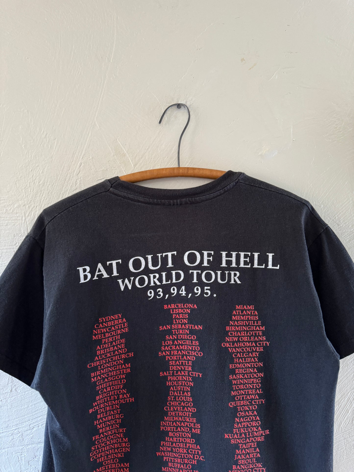 1990s Meatloaf Band Bat Out of Hell Concert T-Shirt