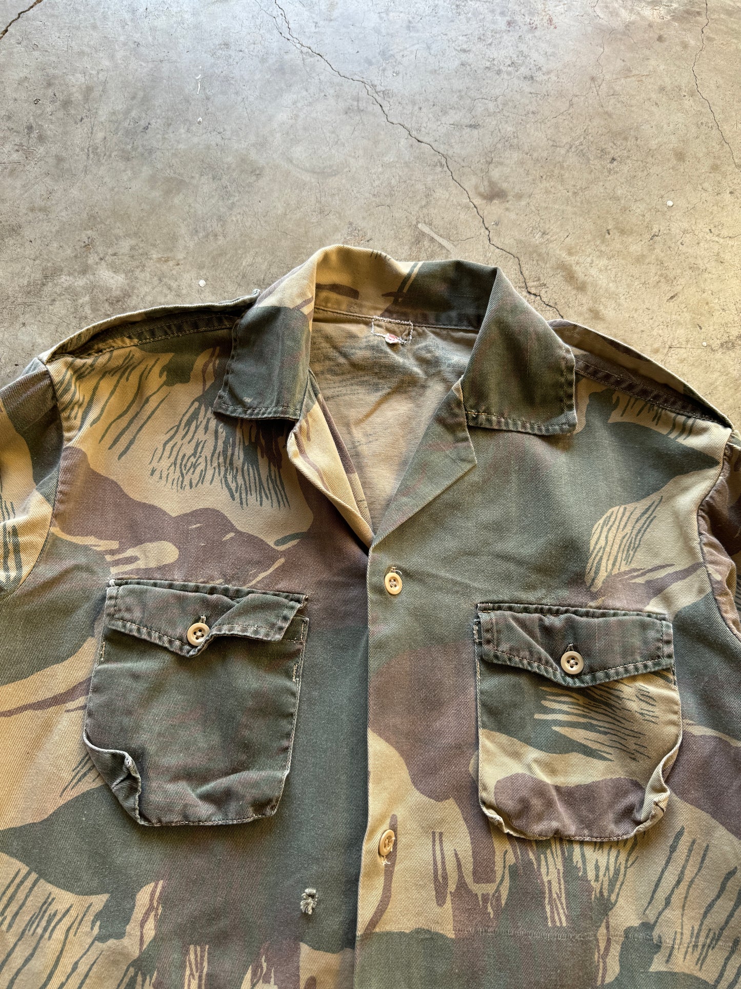 Vintage Military Brushstroke Camo Jacket