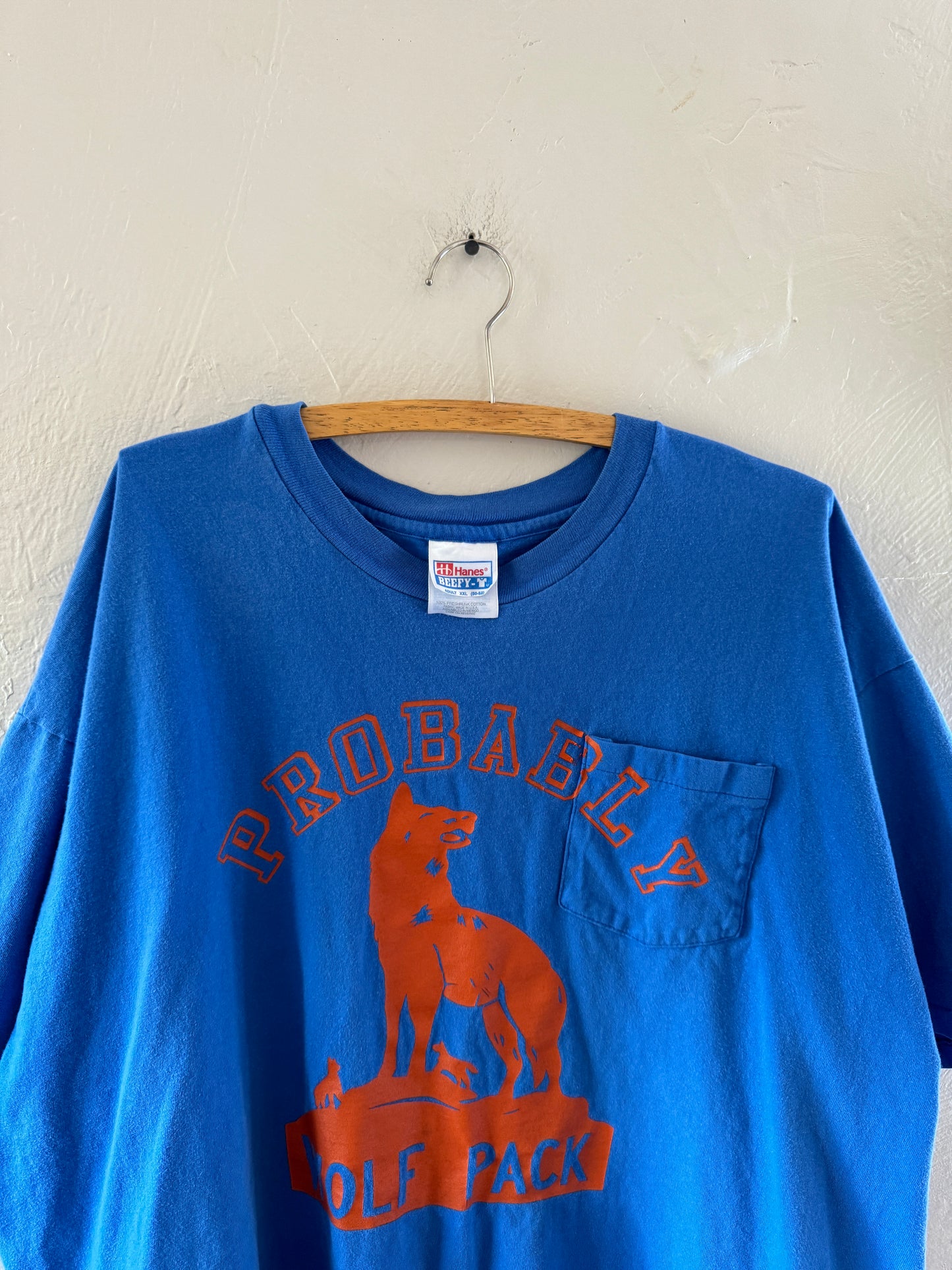 1990s Probably Wolf Pack Pocket T-Shirt