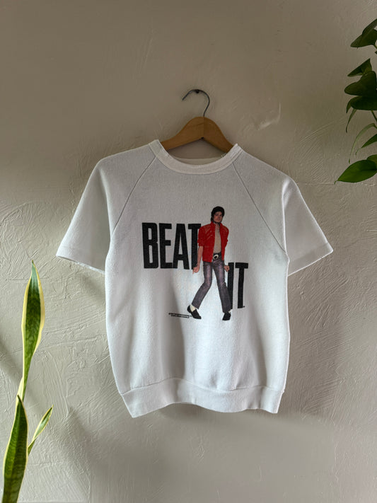 1980s Michael Jackson Beat It Short Sleeve Sweater