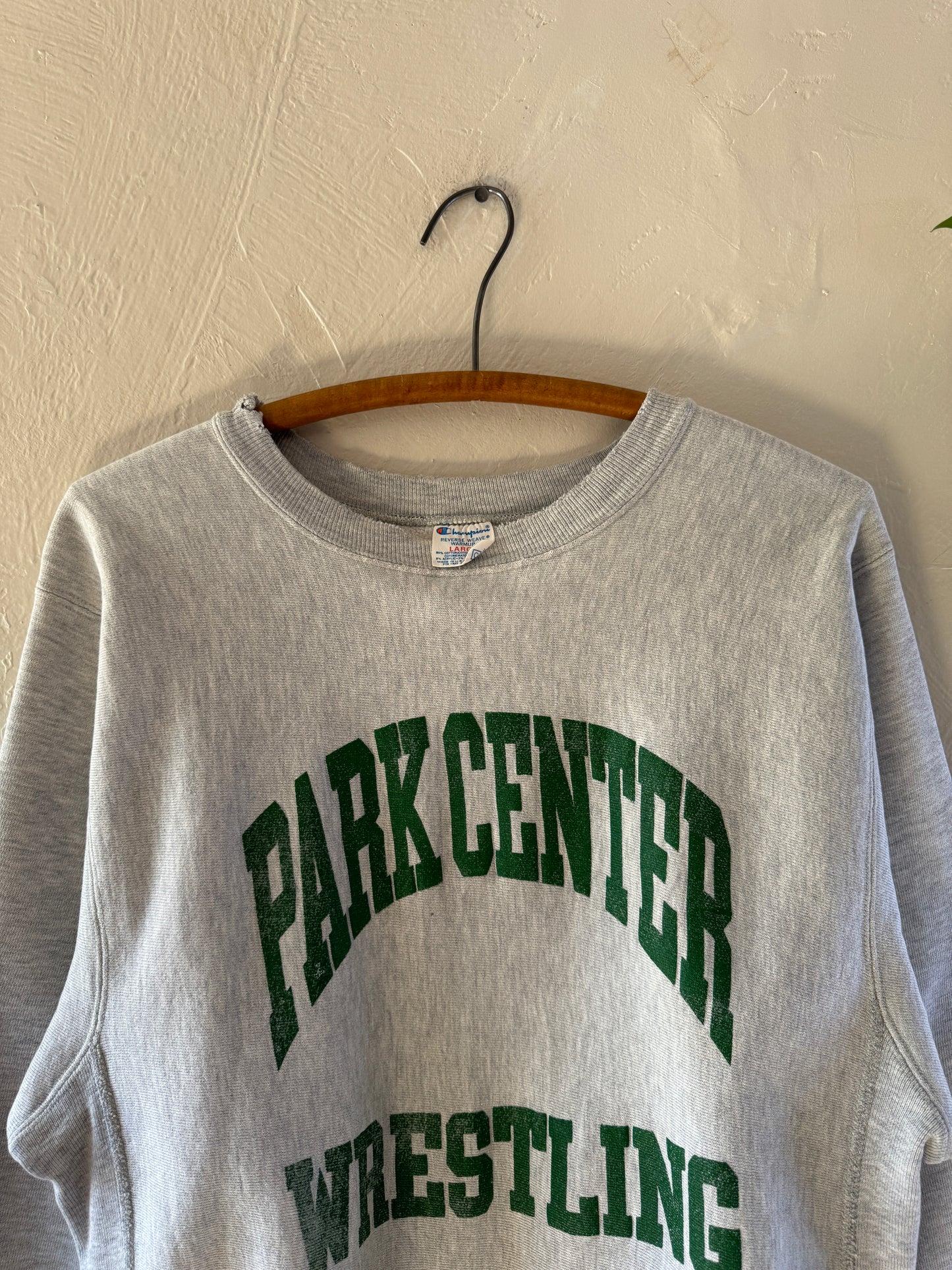 1980s Champion Reverse Weave Park Center Wrestling Sweater