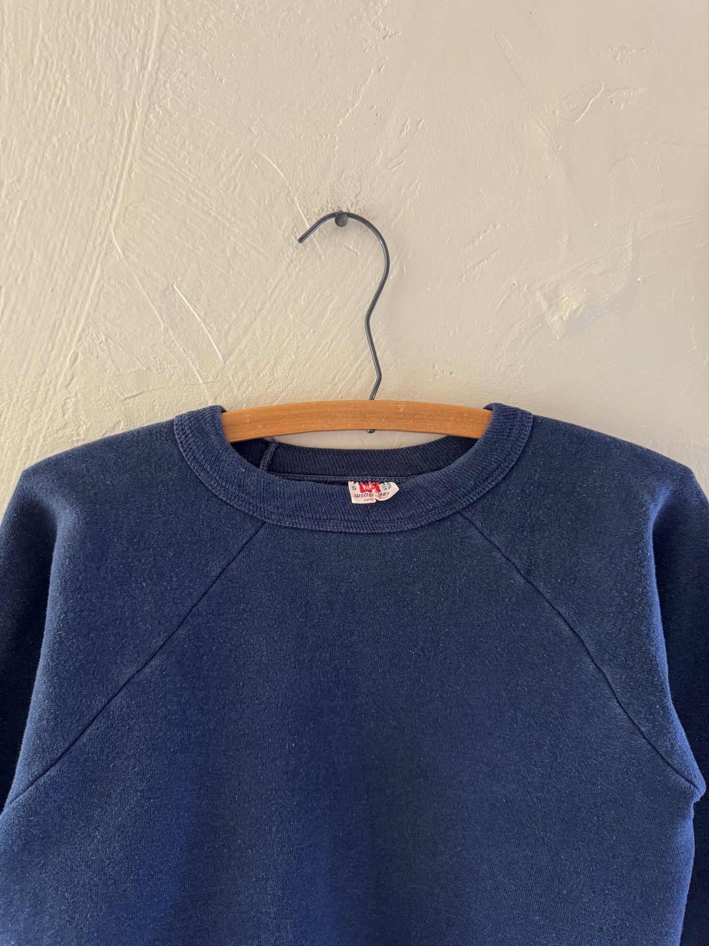 1950s Wind Shield Crewneck Navy Two Tone Sweater