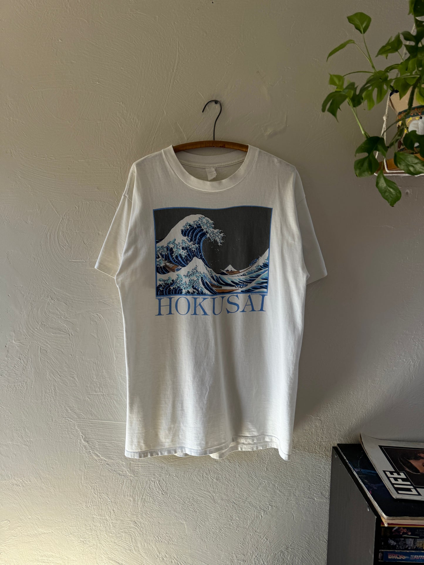 1980s Hokusai Great Wave Off Kanagawa Art Painting T-Shirt