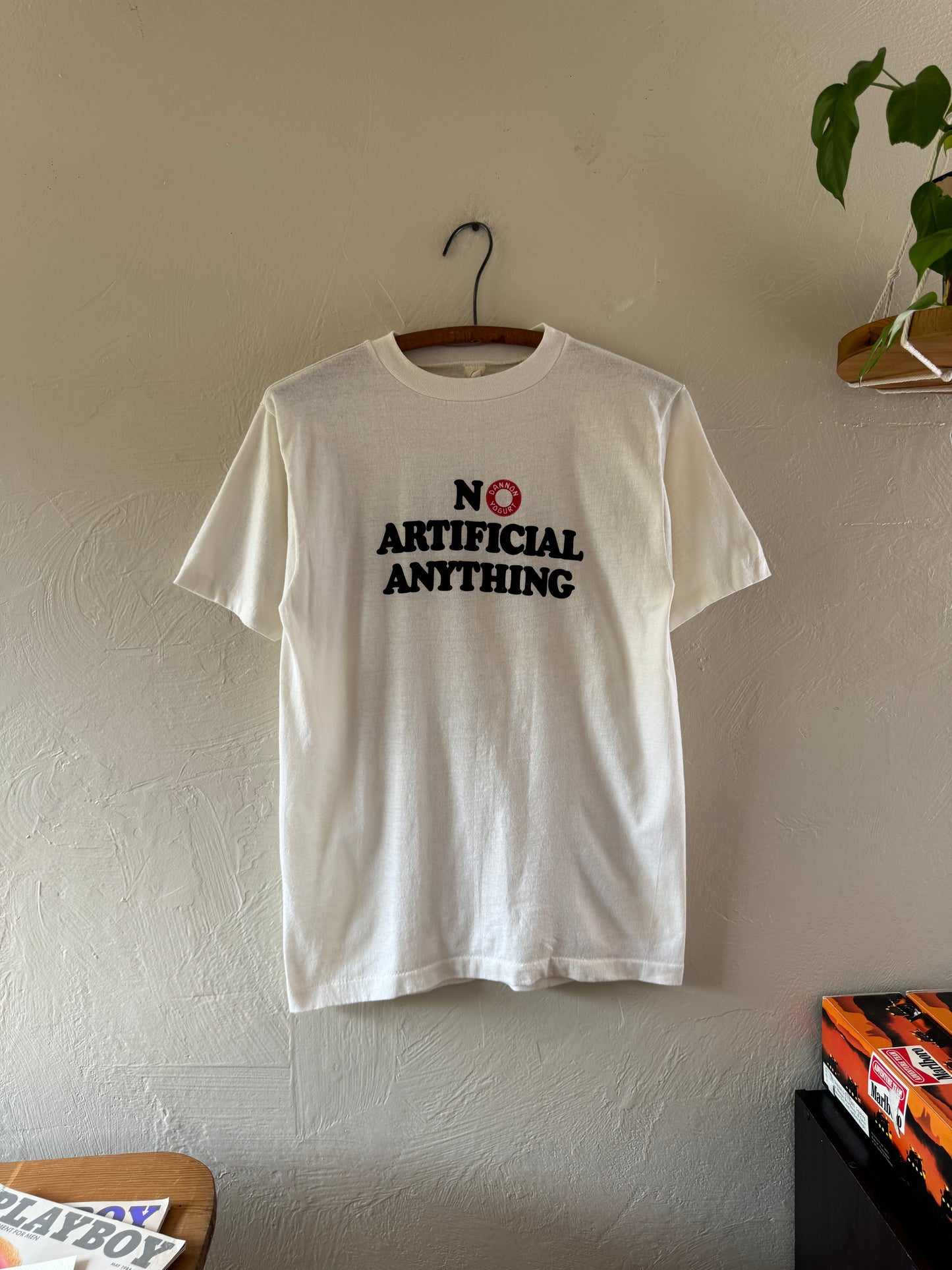 Vintage No Artificial Anything Dannon Yogurt T-Shirt