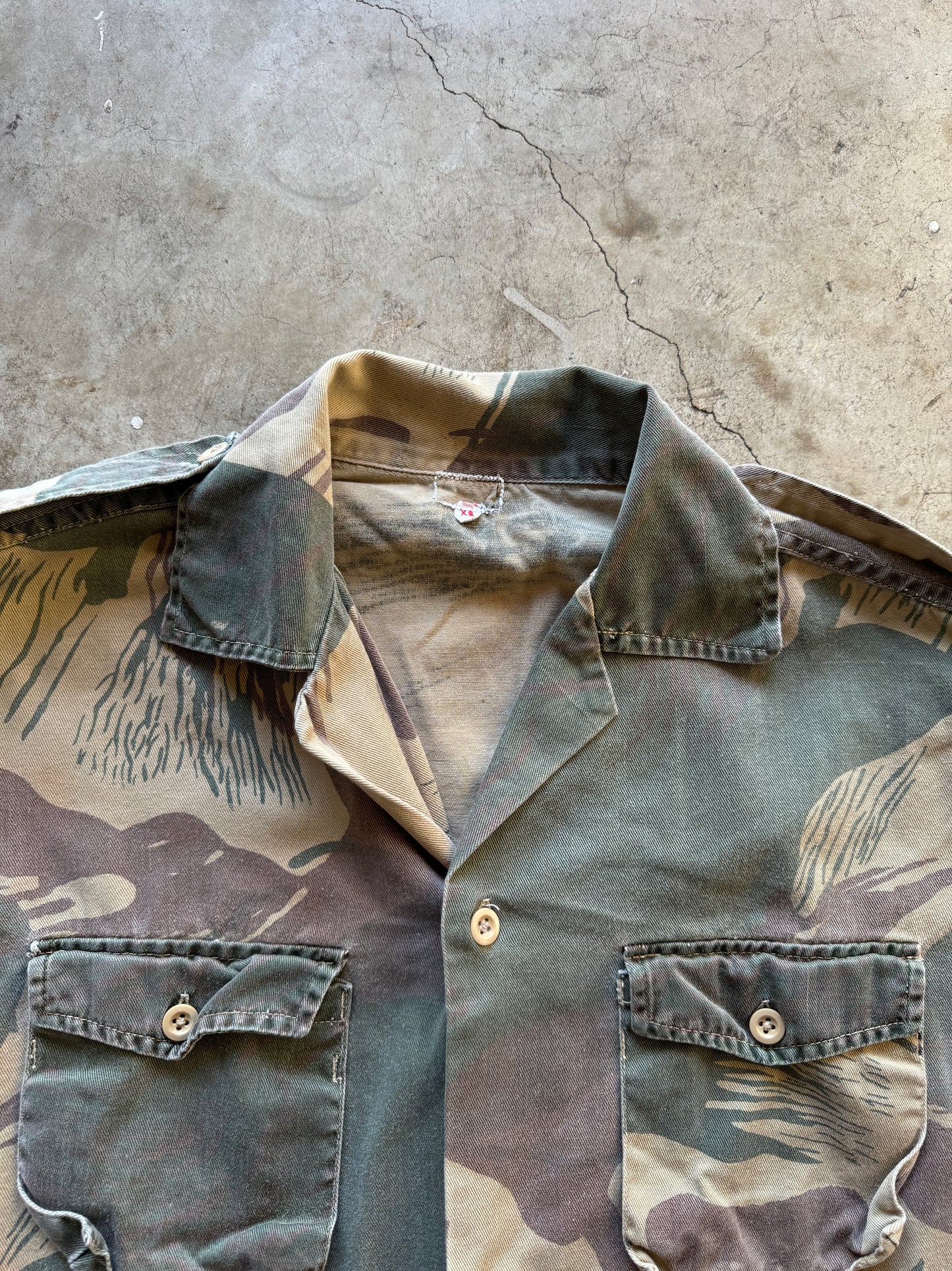 Vintage Military Brushstroke Camo Jacket