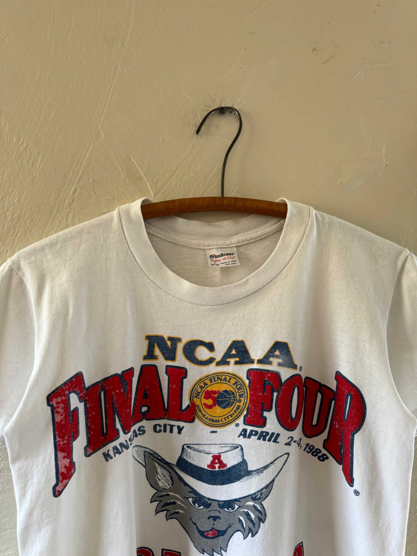 1980s University of Arizona Wildcats Final Four T-Shirt