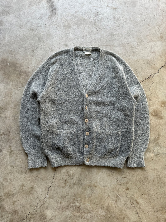 1960s Thane Mohair Fuzzy Grey Cardigan