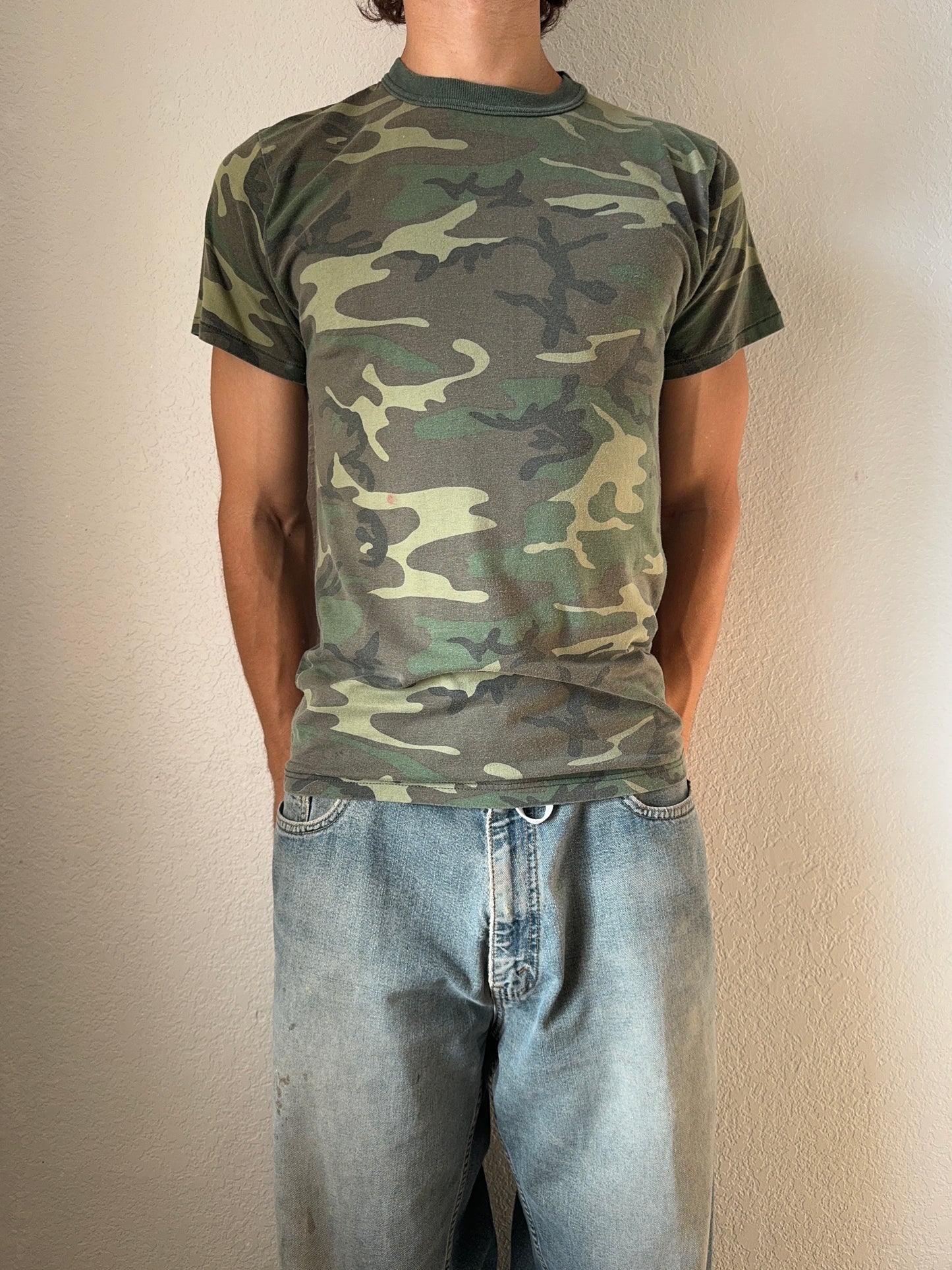 1990/80s Camouflage Military T-Shirt