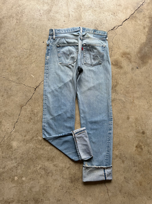 1970/80s Levis 501s Selvedge Distressed Jeans