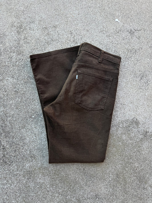 1970s Levis Corduroy Brown Flared Pants