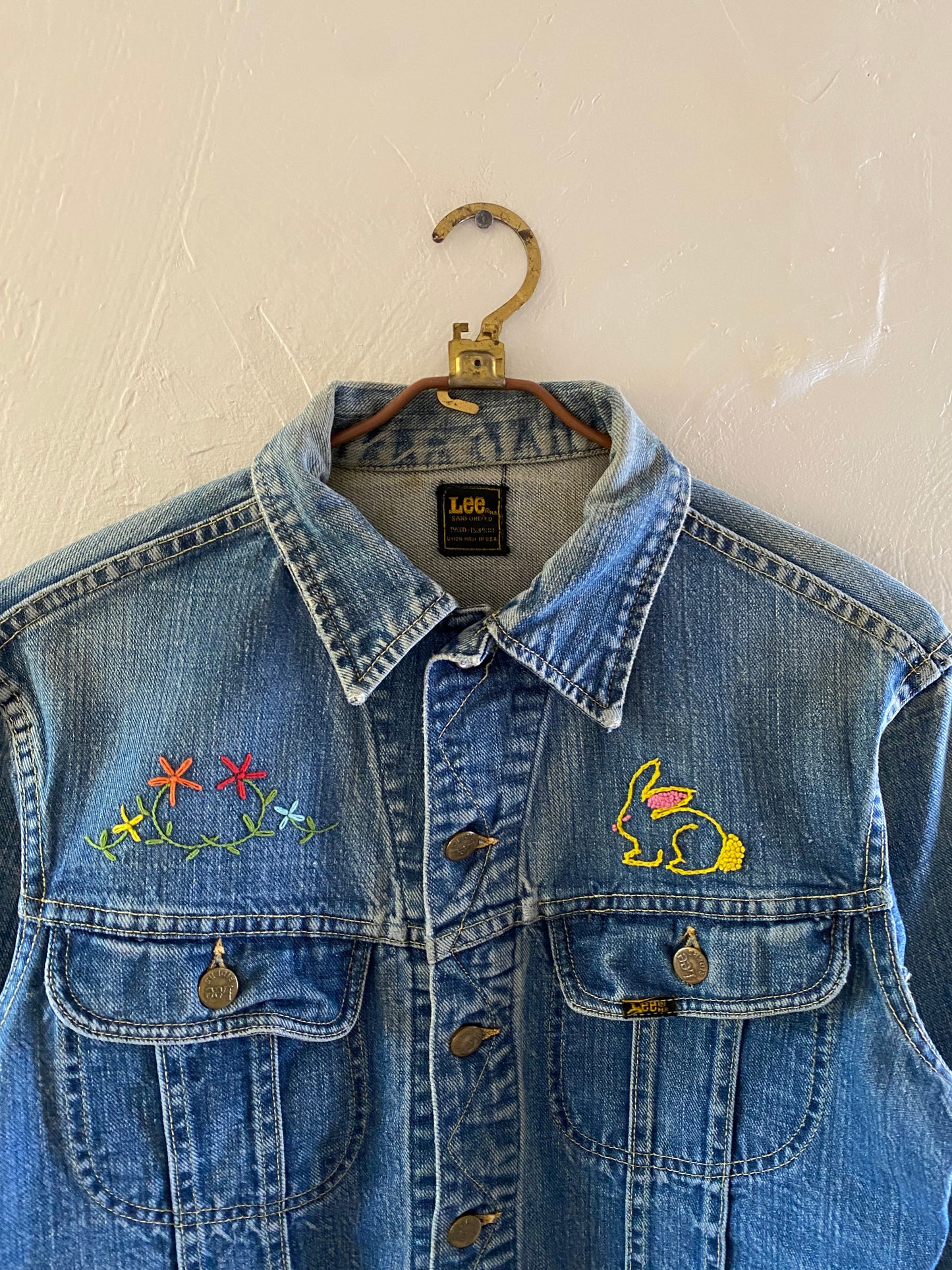 1970s Lee Sanforized Custom Embroidery Denim Jacket