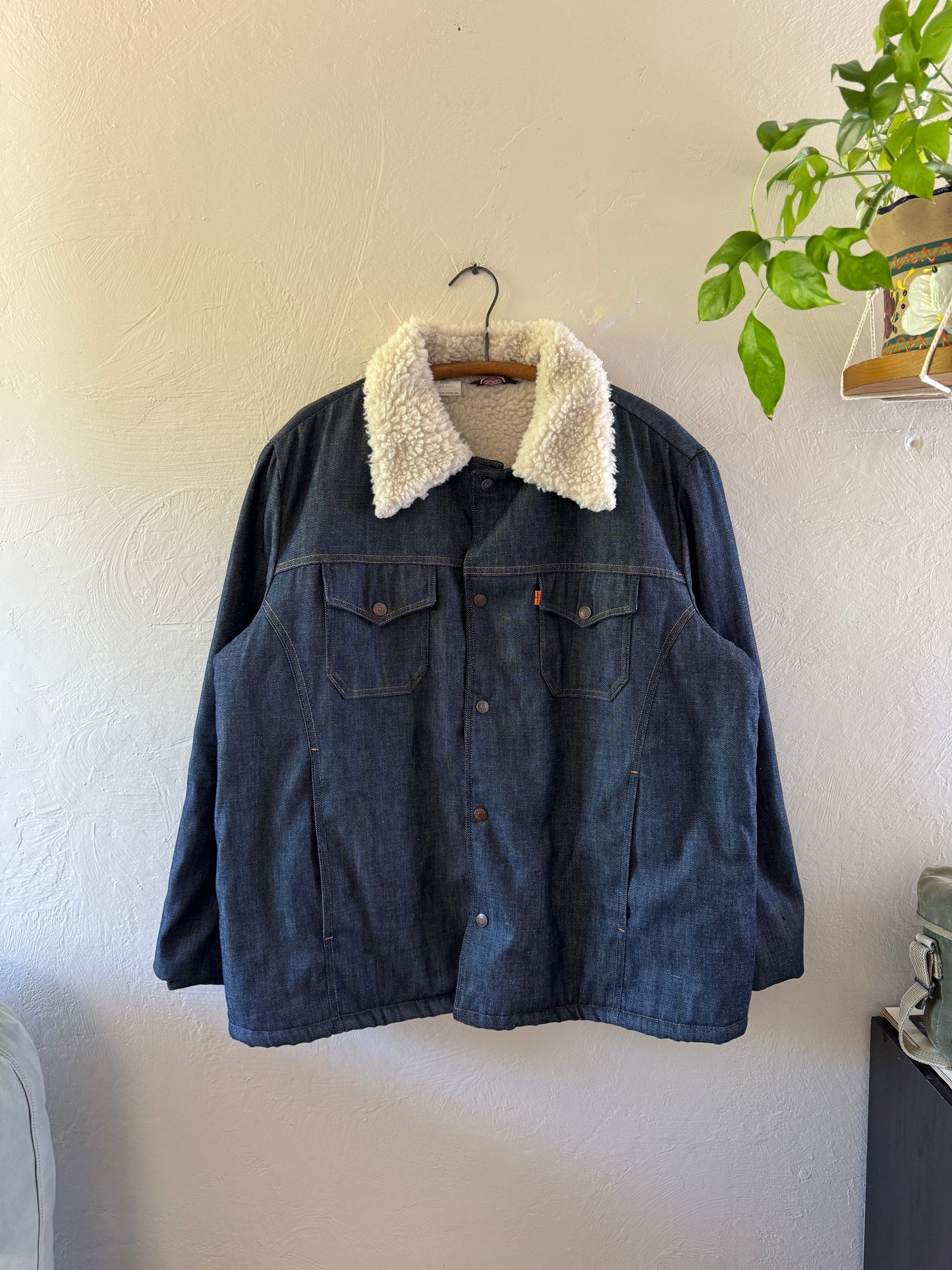 1970s Levis Sherpa Trucker Orange Tab Jacket