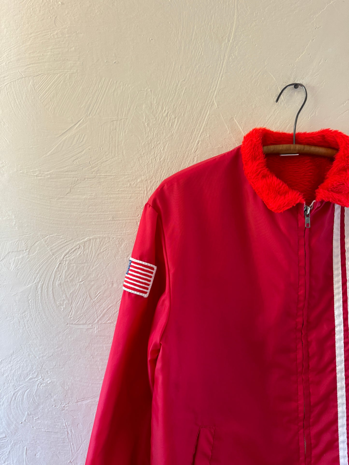 1980s Racing Fleece Lined Jacket