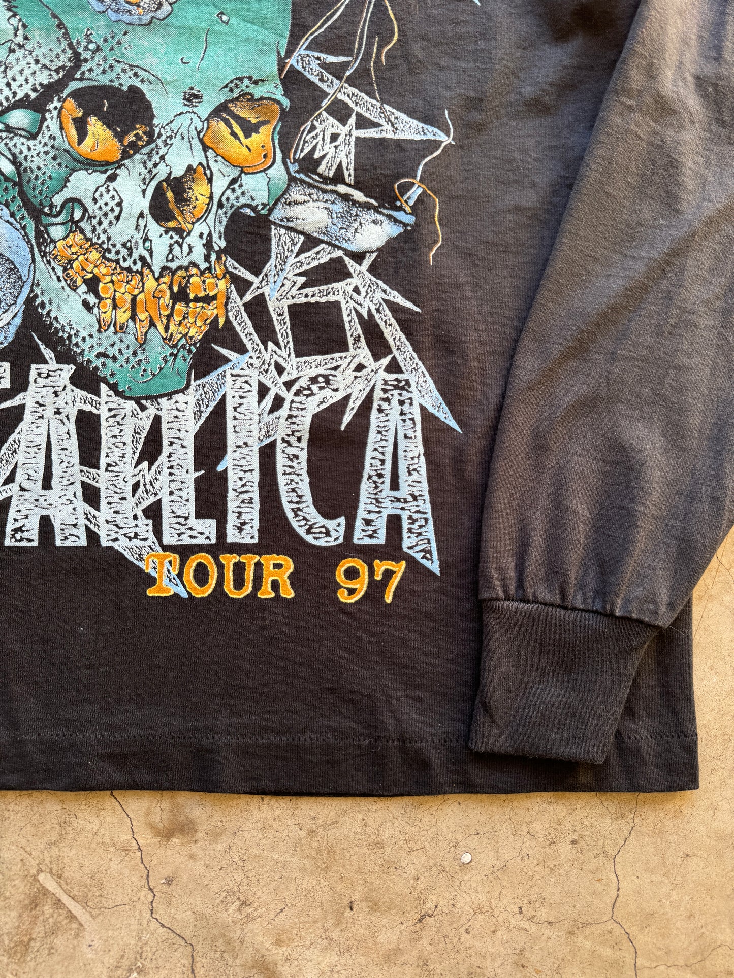 1990s Metallica Band Pushead Tour Long Sleeve T-Shirt