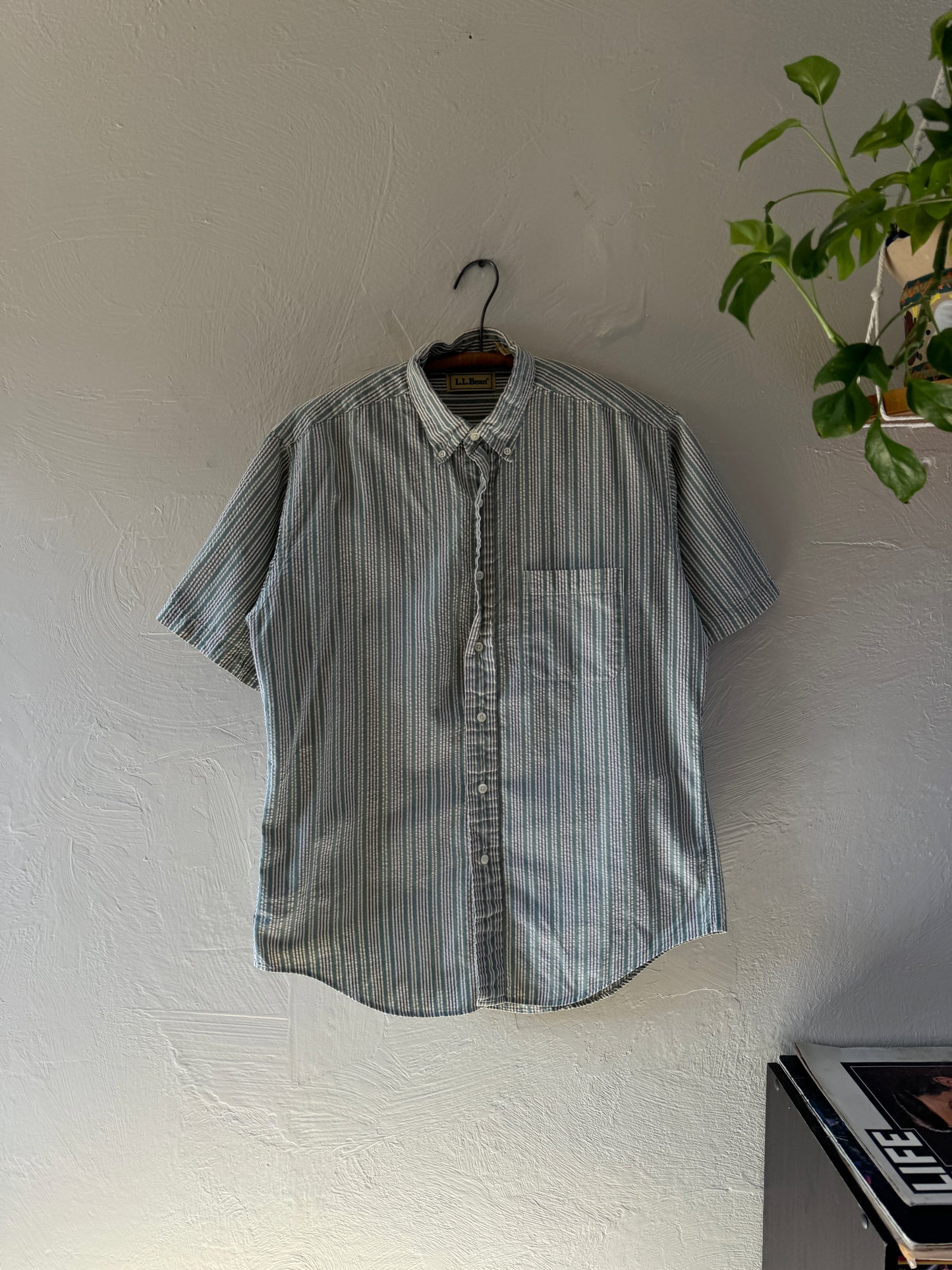 1970/80s LL Bean Stripped Button Down Short Sleeve Shirt (1)