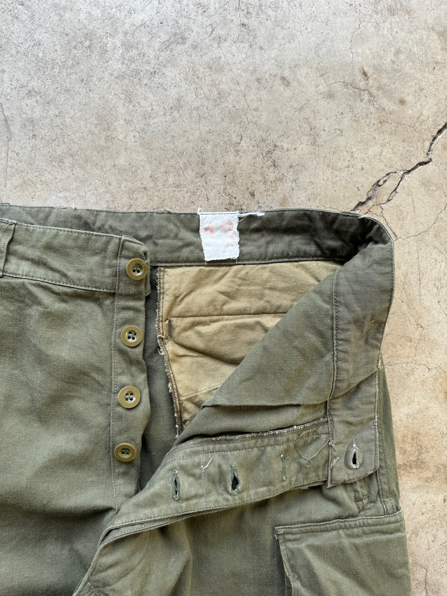 1950/60s French Military HBT Cargo Pants