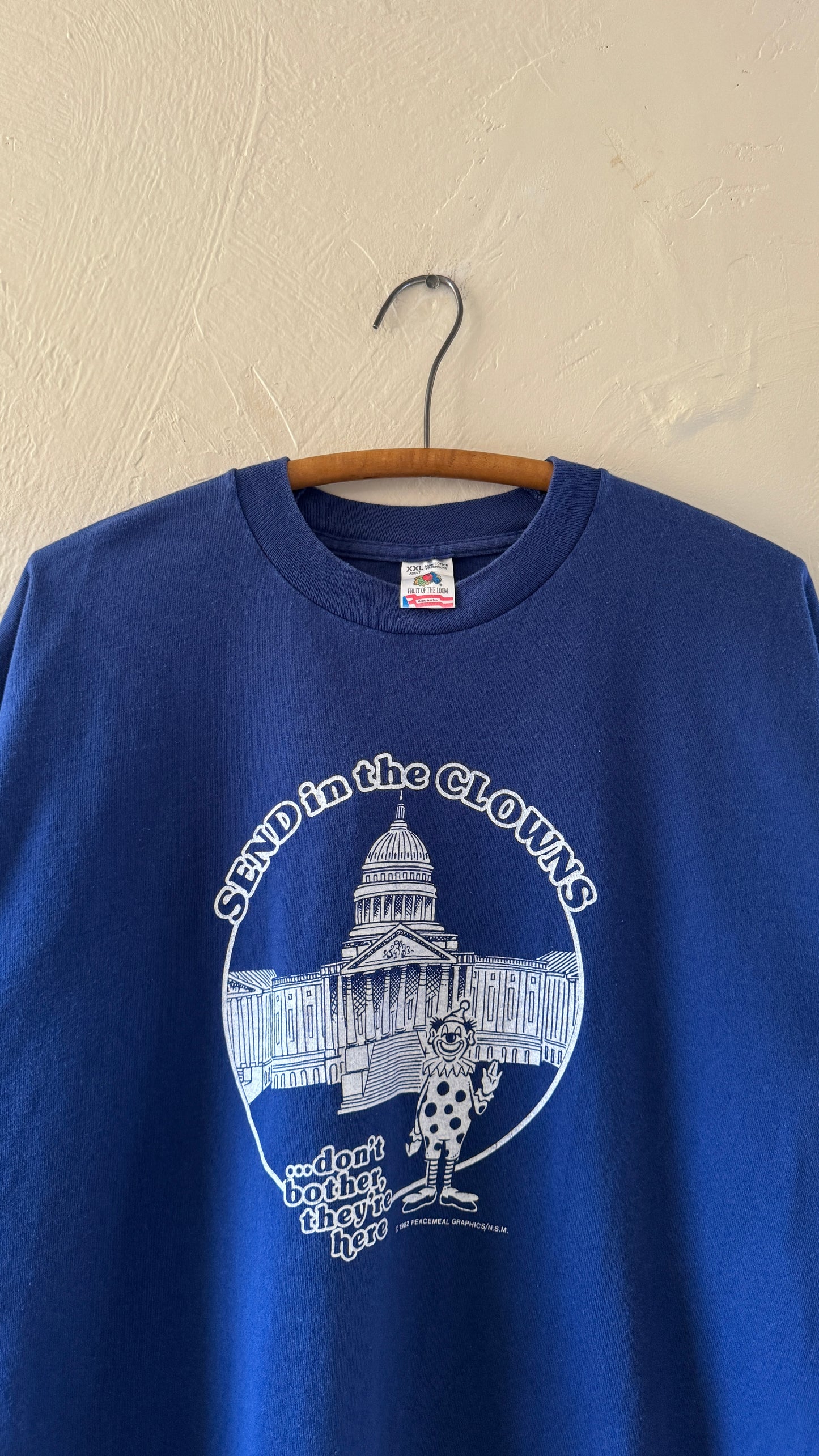 1990s Send In The Clowns Whitehouse Political Parody T-Shirt