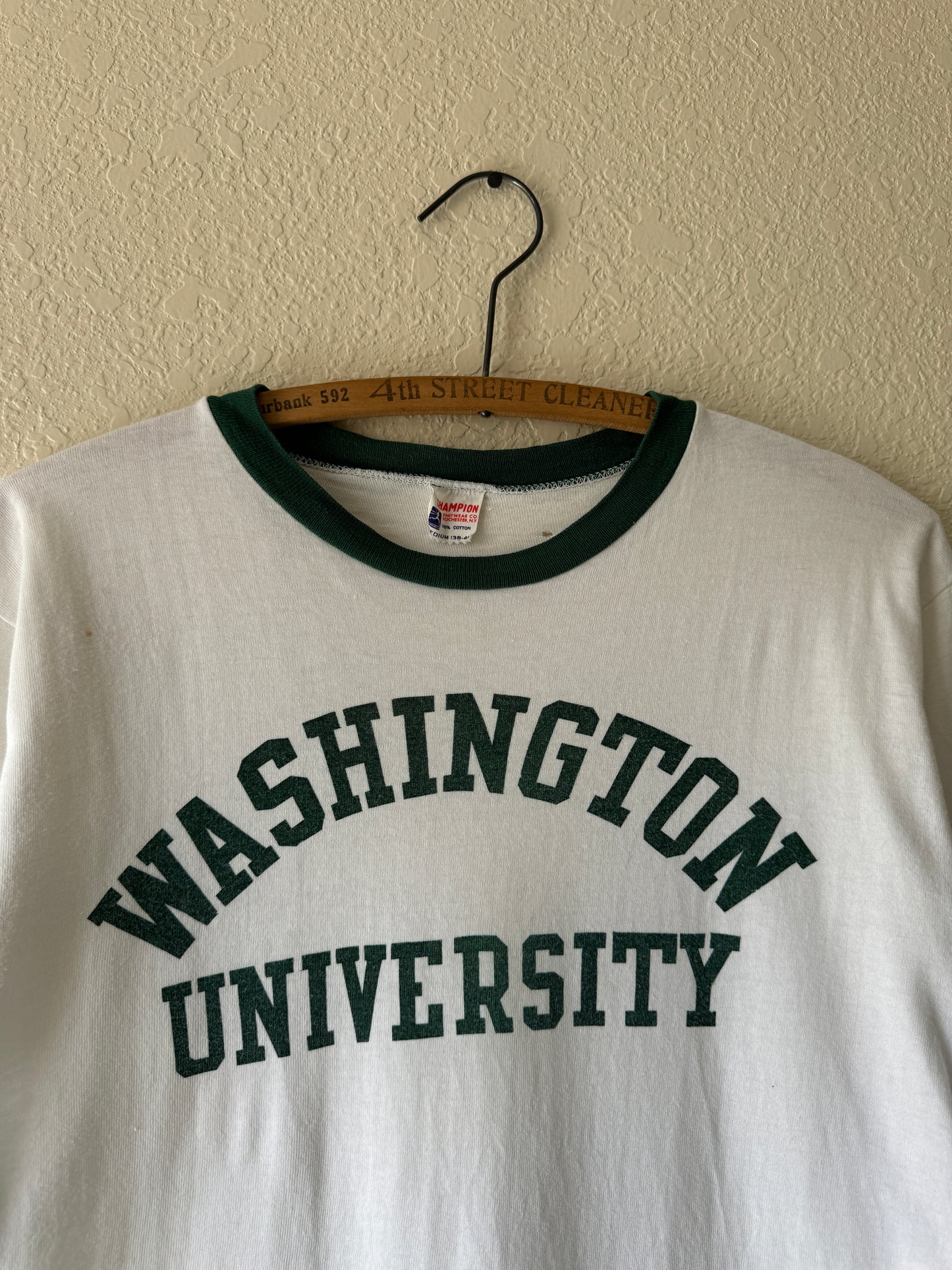 1950s Champion Running Man Washington University Ringer T-Shirt