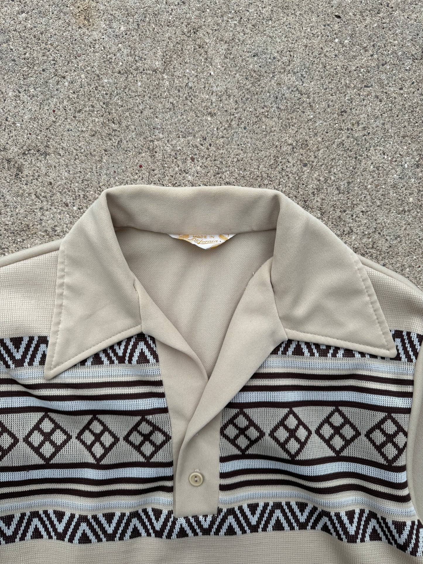 1970s Cream Polo Shirt