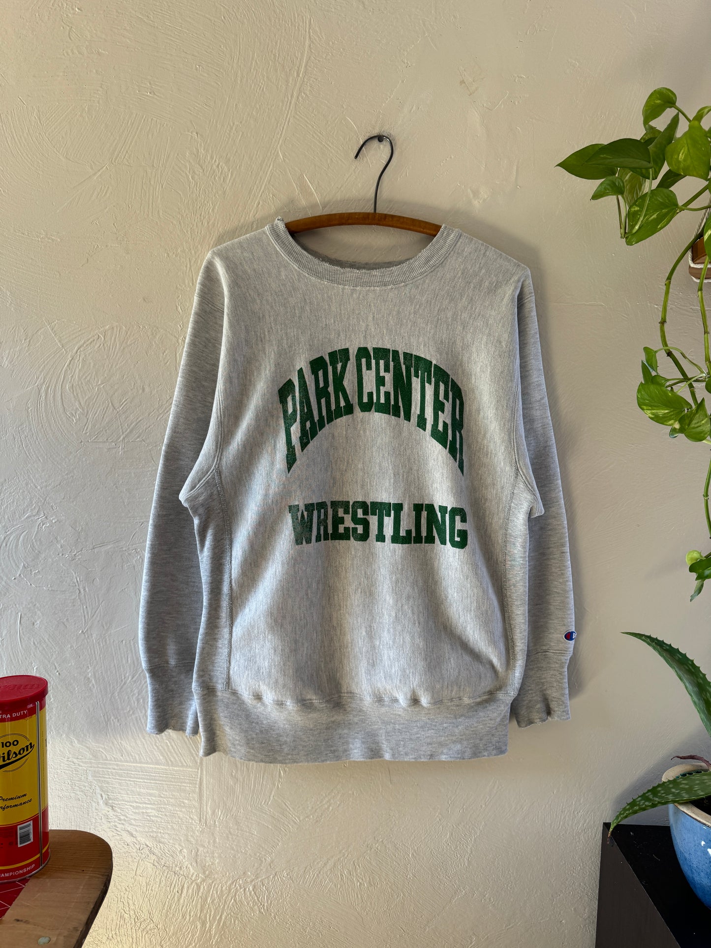 1980s Champion Reverse Weave Park Center Wrestling Sweater