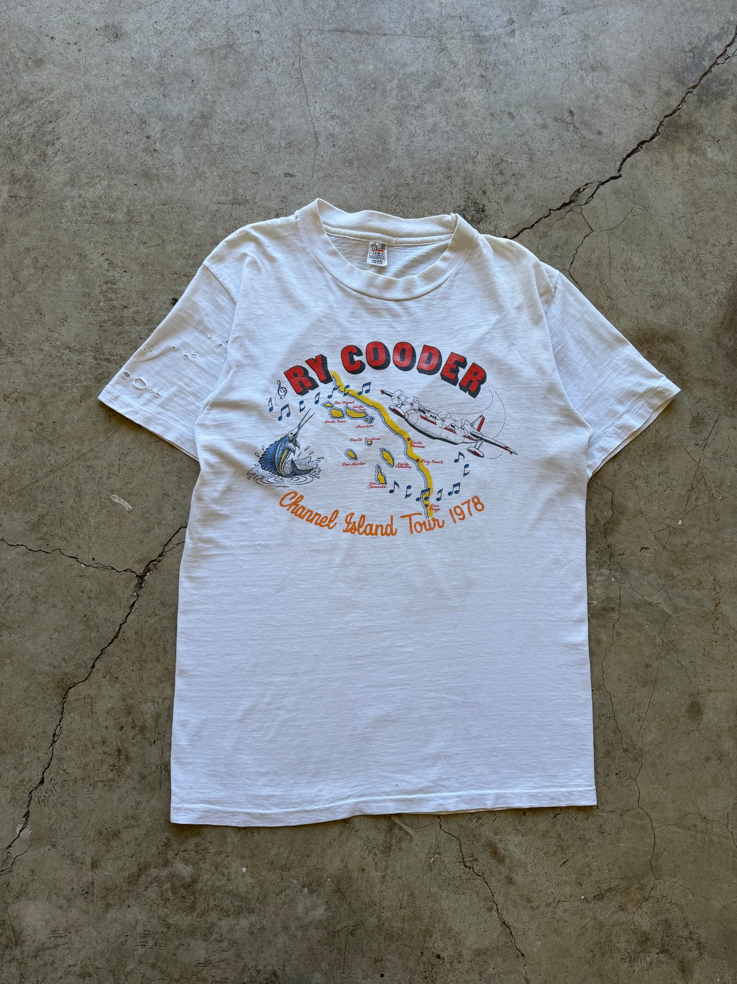 1970s RY Cooder Channel Island Tour T-Shirt