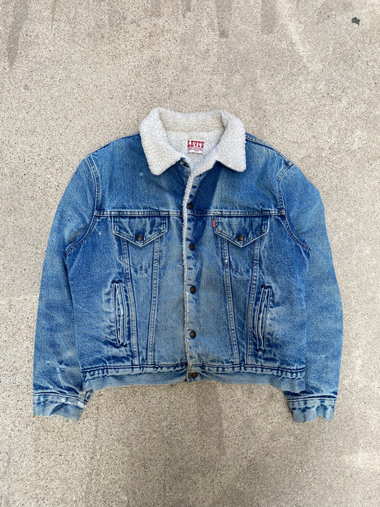 1980s Levis Denim Trucker Sherpa Jacket