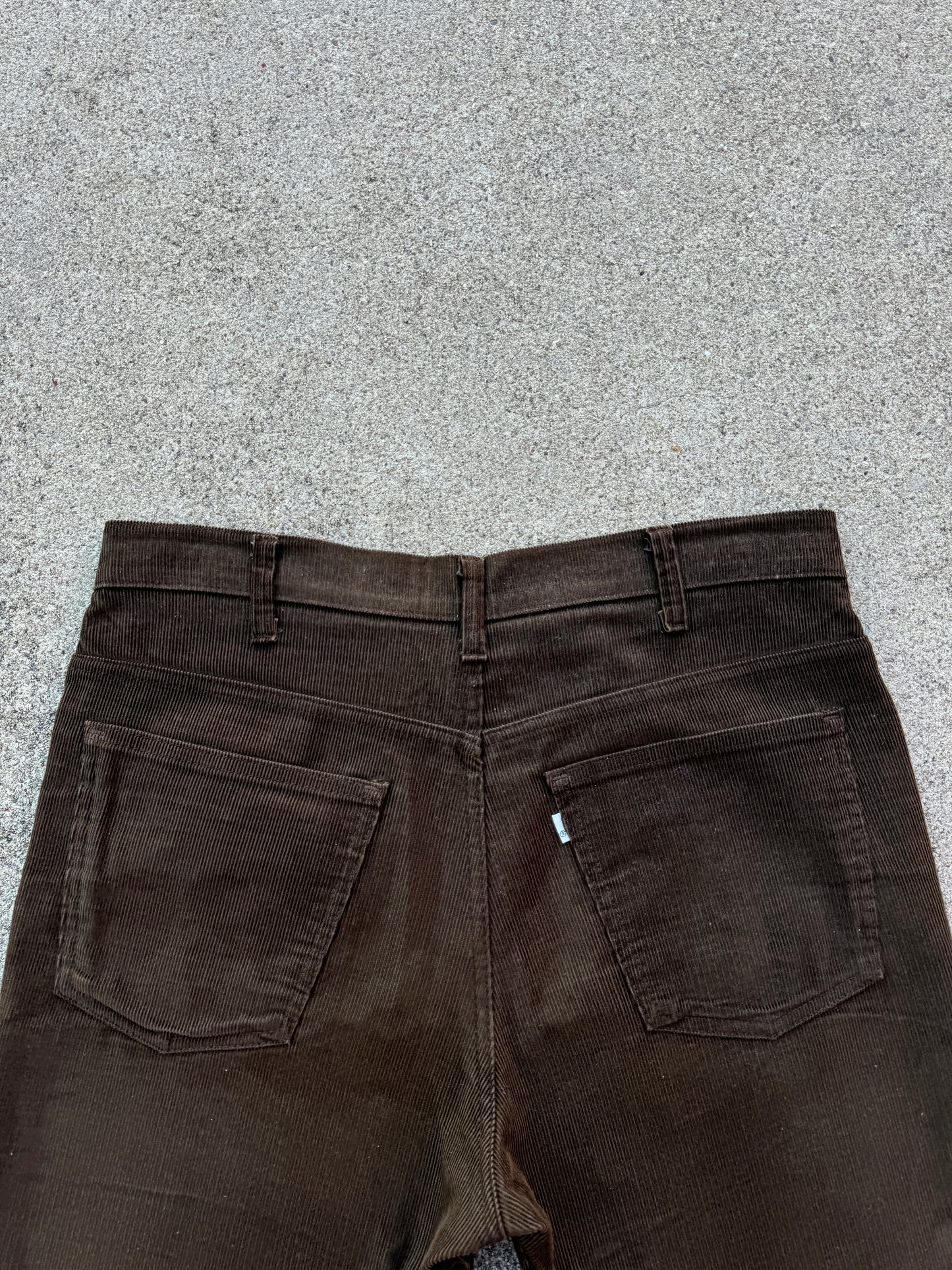 1970s Levis Corduroy Brown Flared Pants