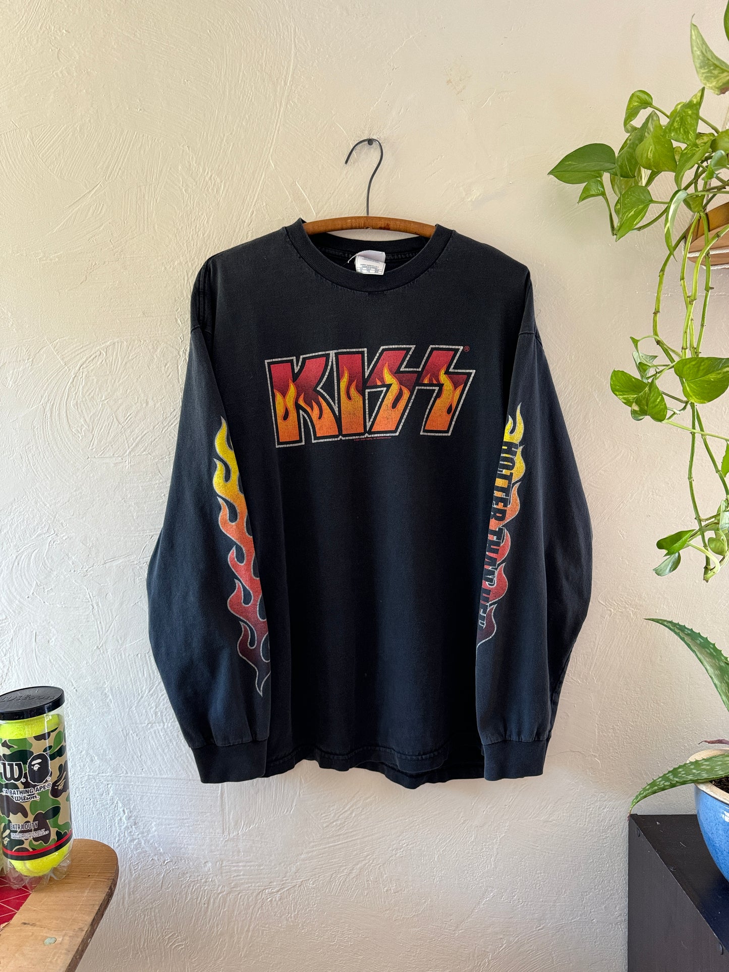 2001 Kiss Band Hotter Than Hell Long Sleeve T-Shirt