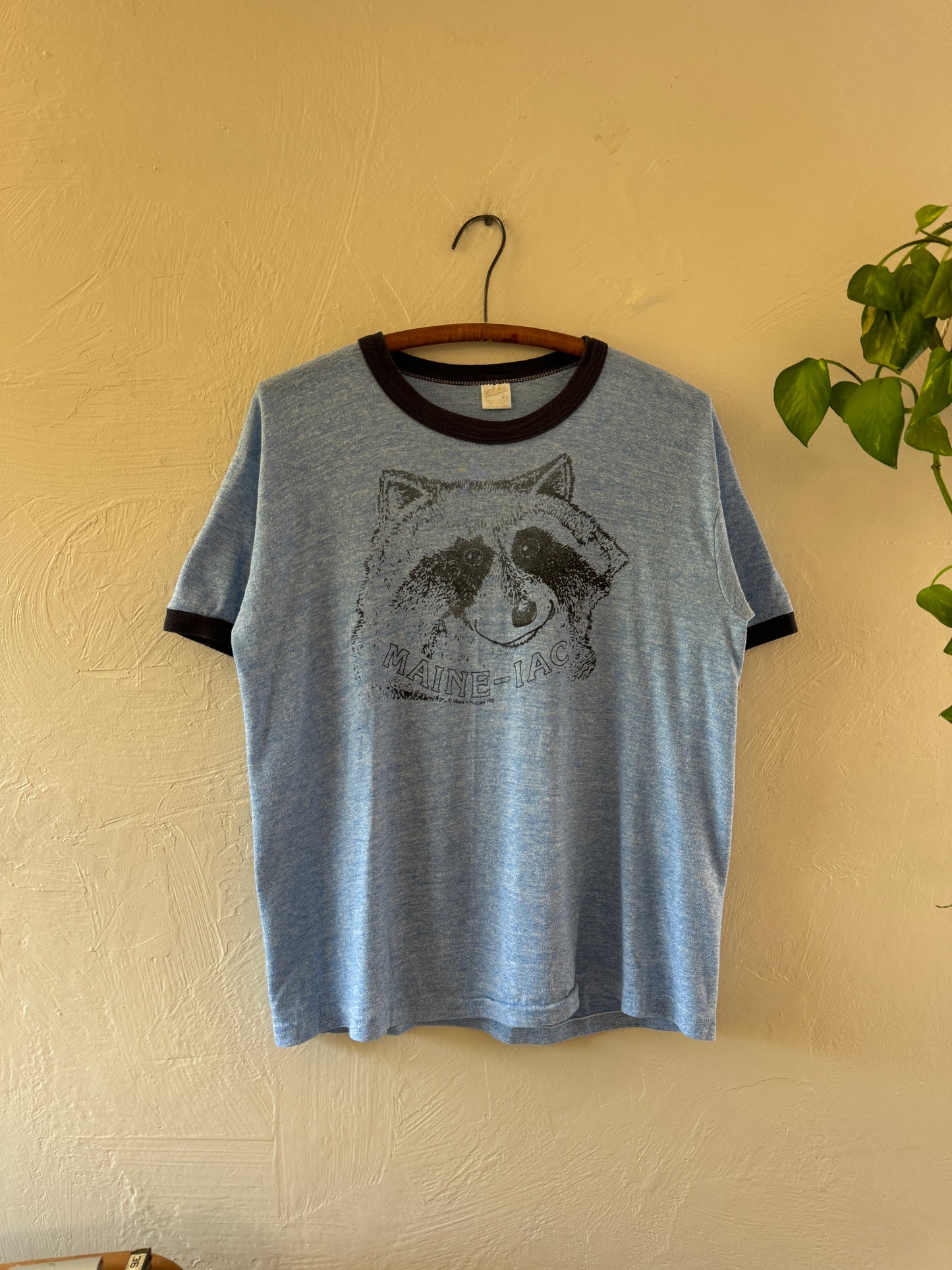 1980s Maine-Iac Raccoon Ringer T-Shirt