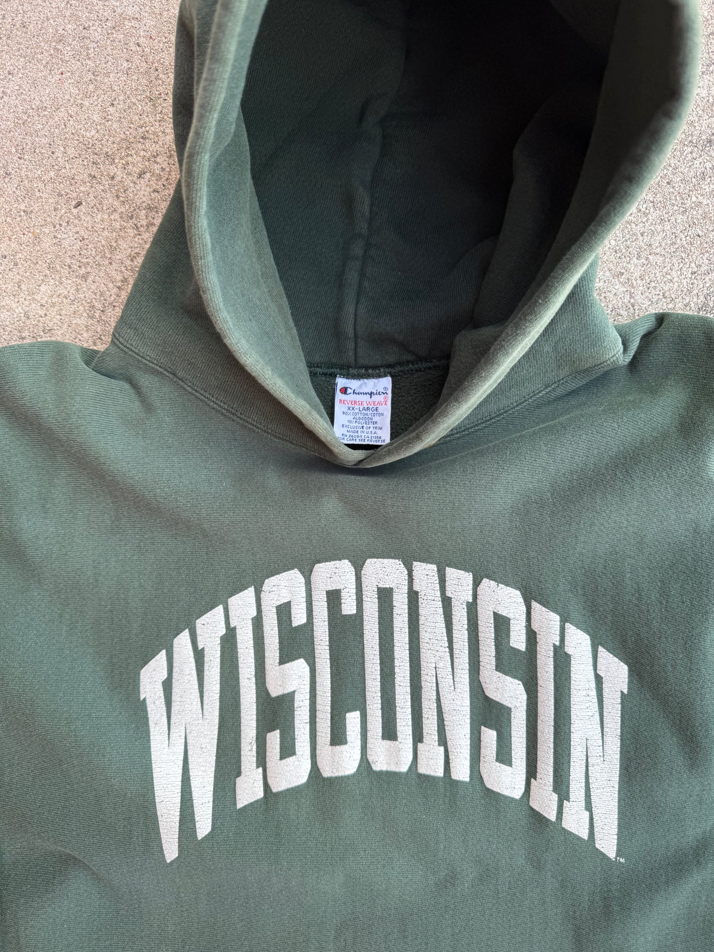 1990s Champion Reverse Weave Wisconsin Hoodie