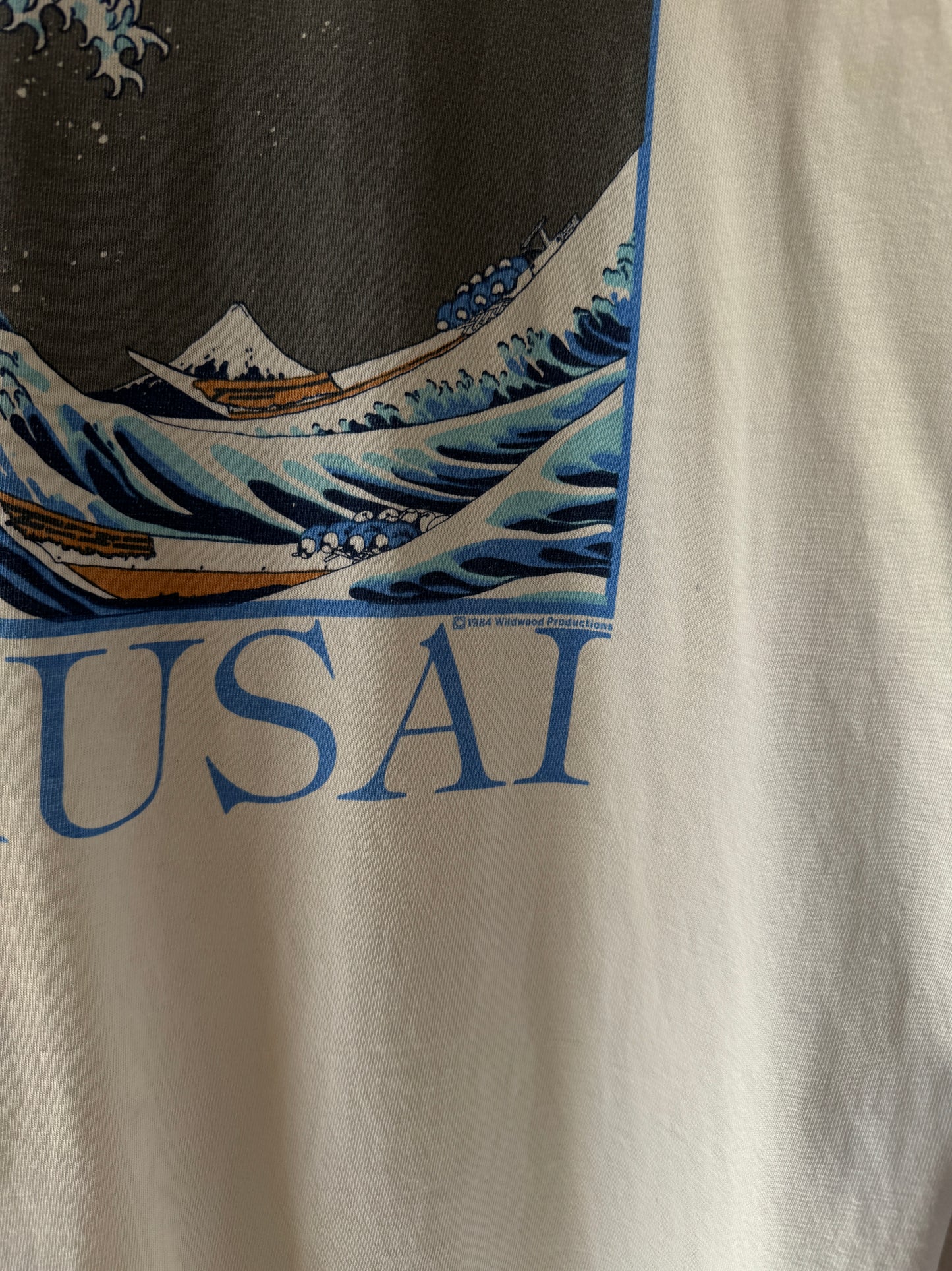 1980s Hokusai Great Wave Off Kanagawa Art Painting T-Shirt