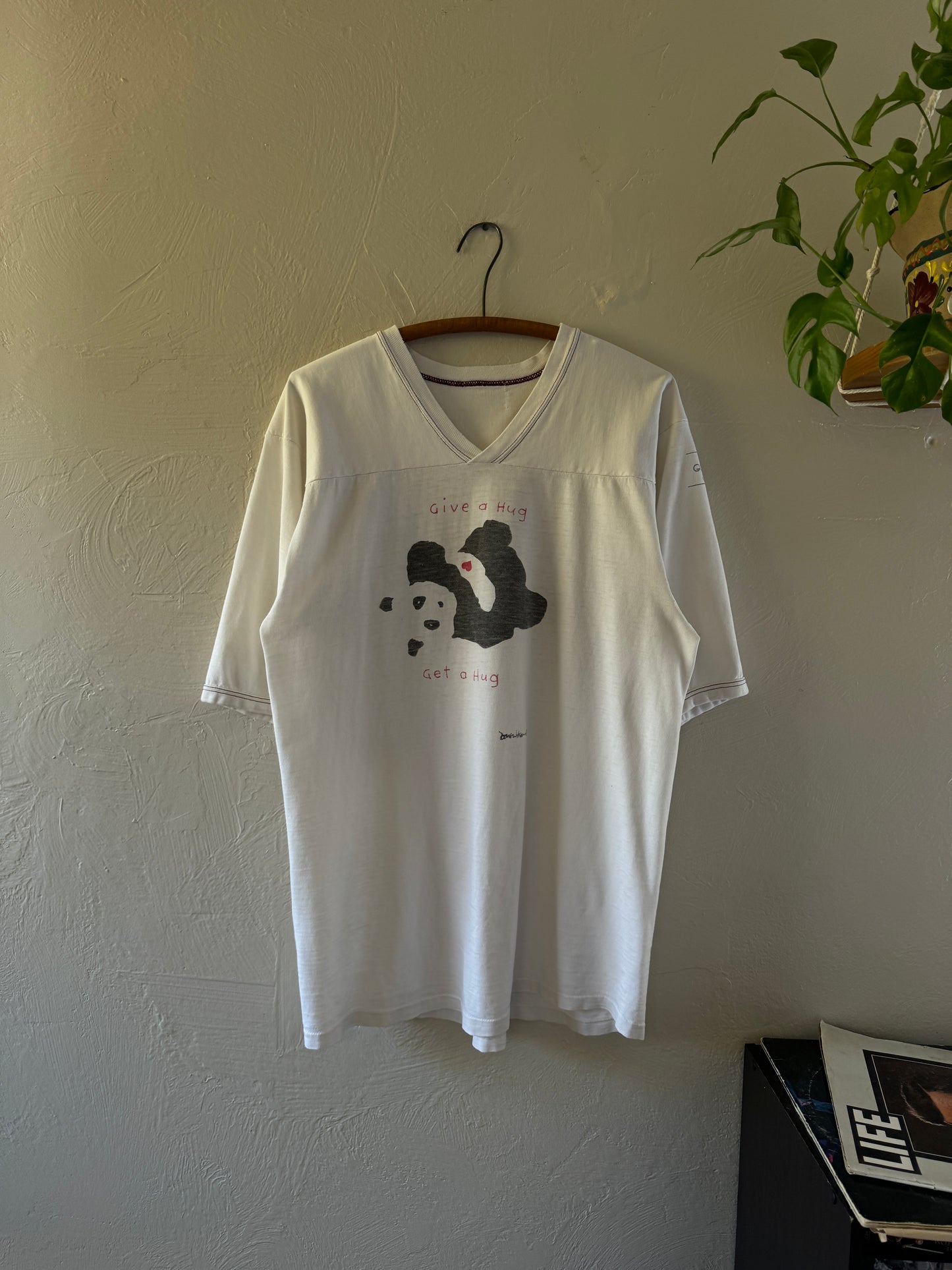 Vintage Give a Hug Panda Jersey T-Shirt