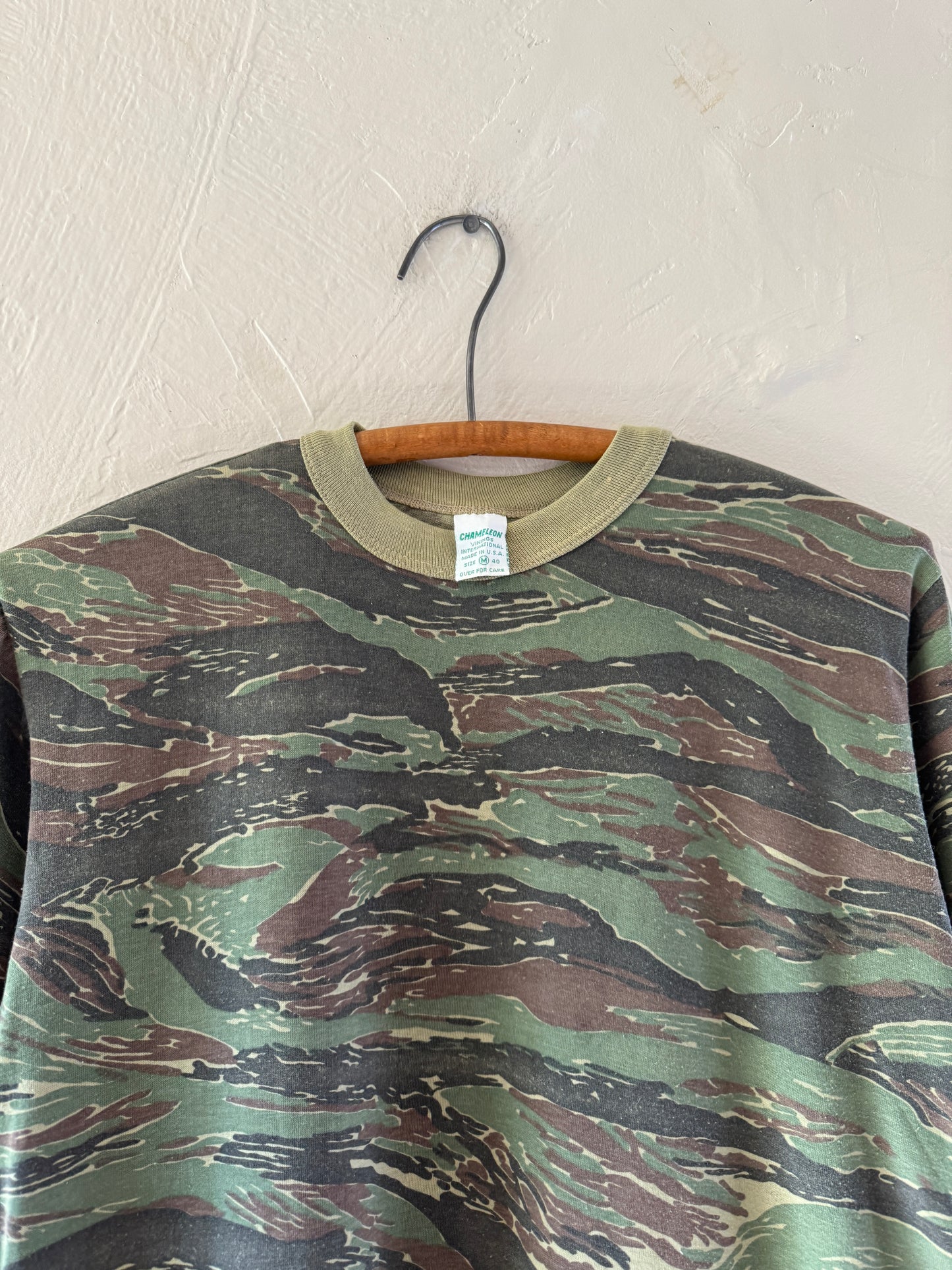 1970/80s Tiger Stripes Camouflage Long Sleeve T-Shirt