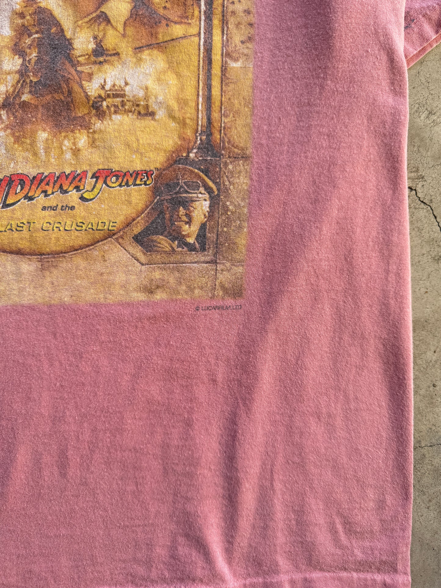 1980s Indiana Jones Last Crusade Movie Promo T-Shirt