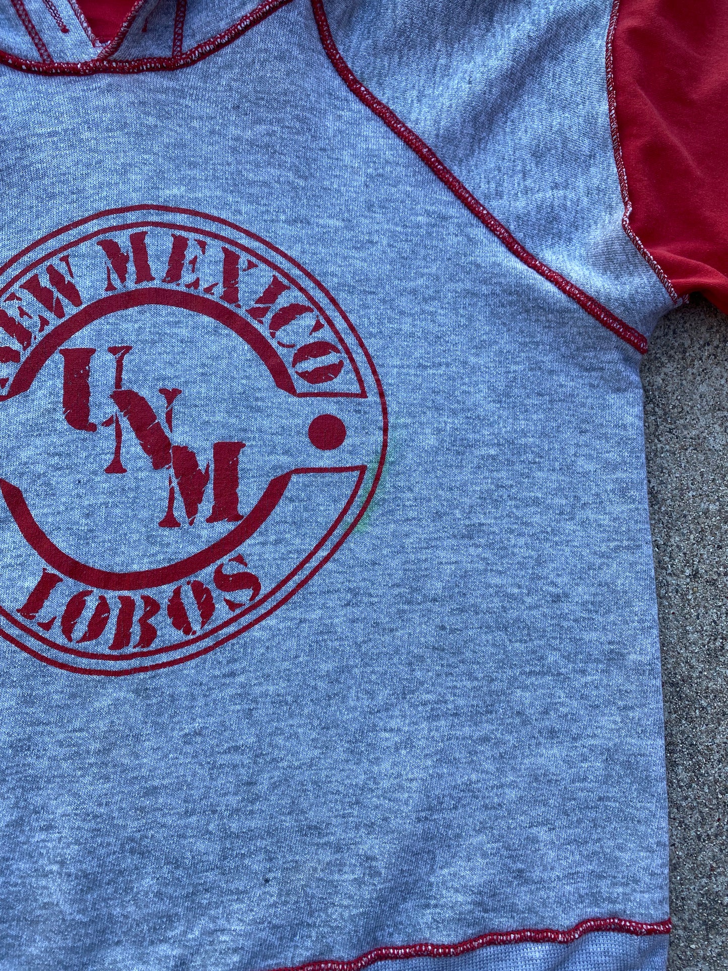 1980s Champion University of New Mexico Short Sleeve Hooded Sweater