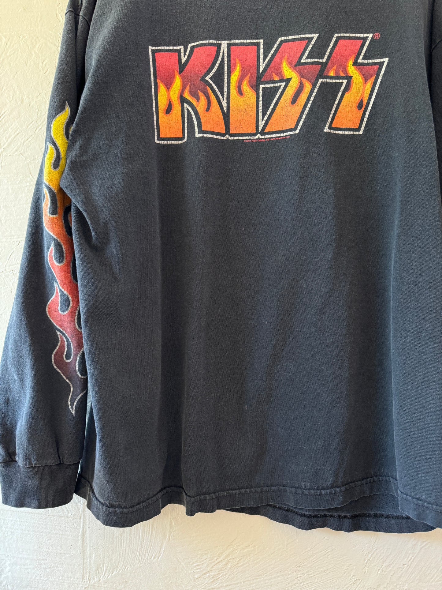 2001 Kiss Band Hotter Than Hell Long Sleeve T-Shirt