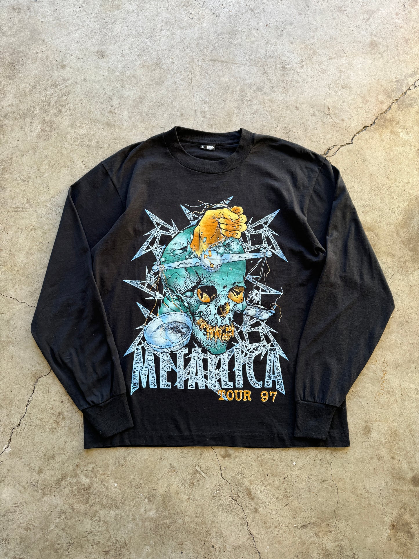 1990s Metallica Band Pushead Tour Long Sleeve T-Shirt